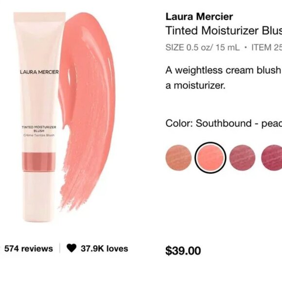 Laura Mercier Tinted Moisturizer Blush- Southbound - Picture 1 of 3
